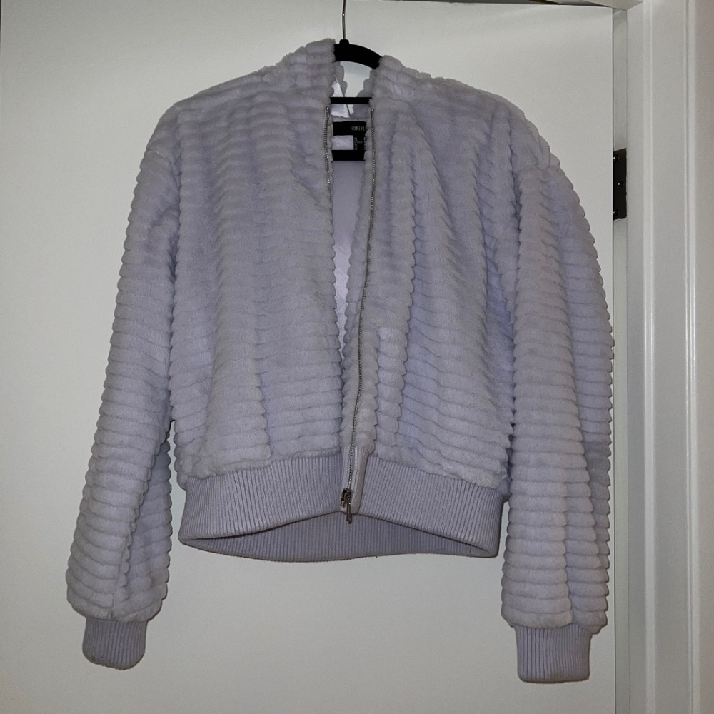 Purple Furry Forever 21 Jacket